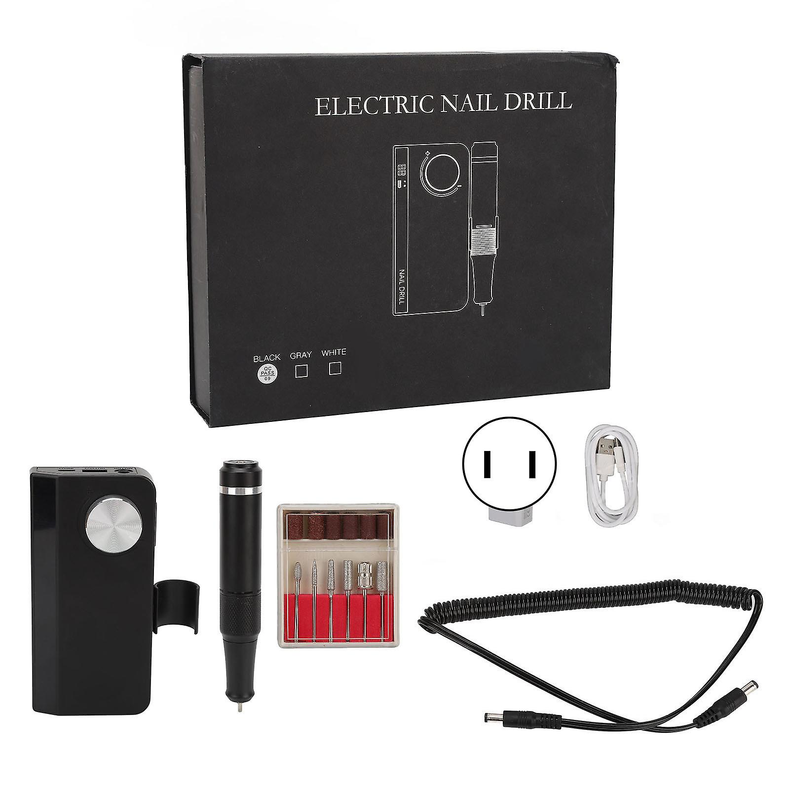 電気釘研削盤充電式LCD速度調整可能35000RPMネイルドリルマシン100×240V USプラグ
