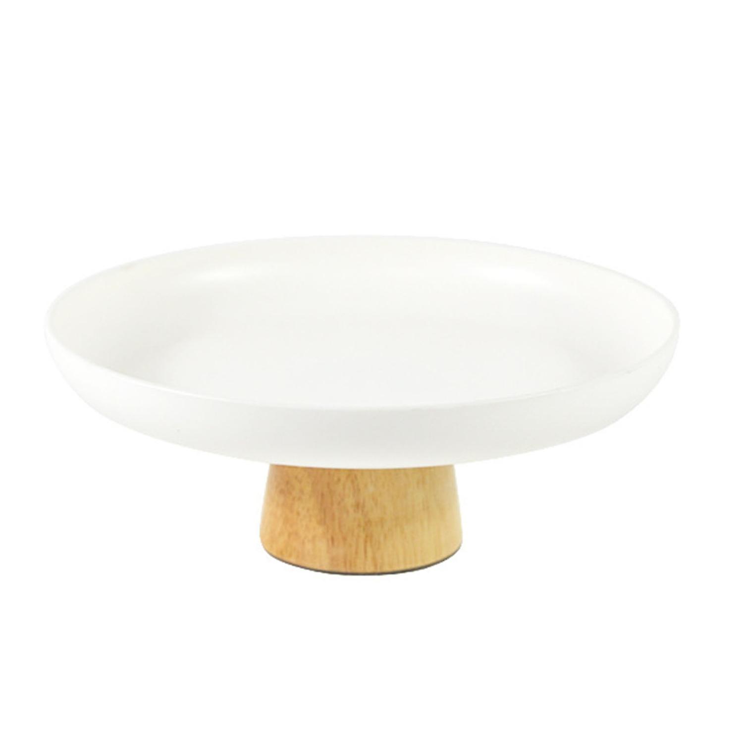 Storage Tray Wooden Base Solid Color Dessert Table Tray for Desktop