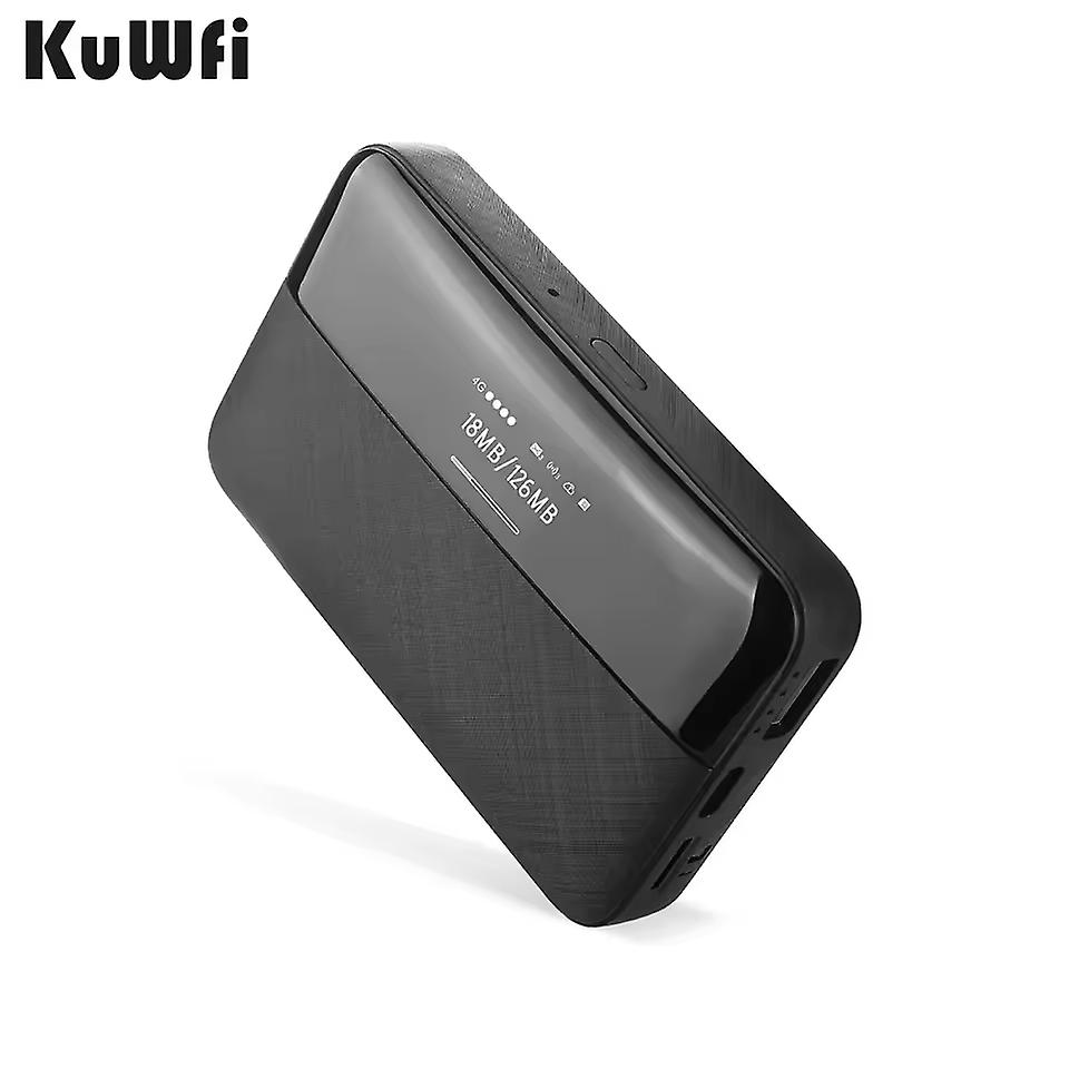New Style Kuwfi 150mbps Cat4 Wireless 10users Sim Card 6000mah Mobile 4g Lte Hotspot Router For Live Broadcast