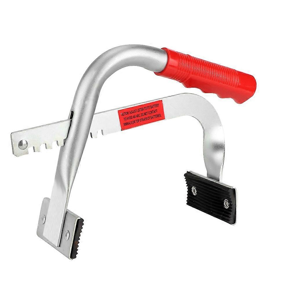 Adjustable and sturdy side lifting handle for battery holder