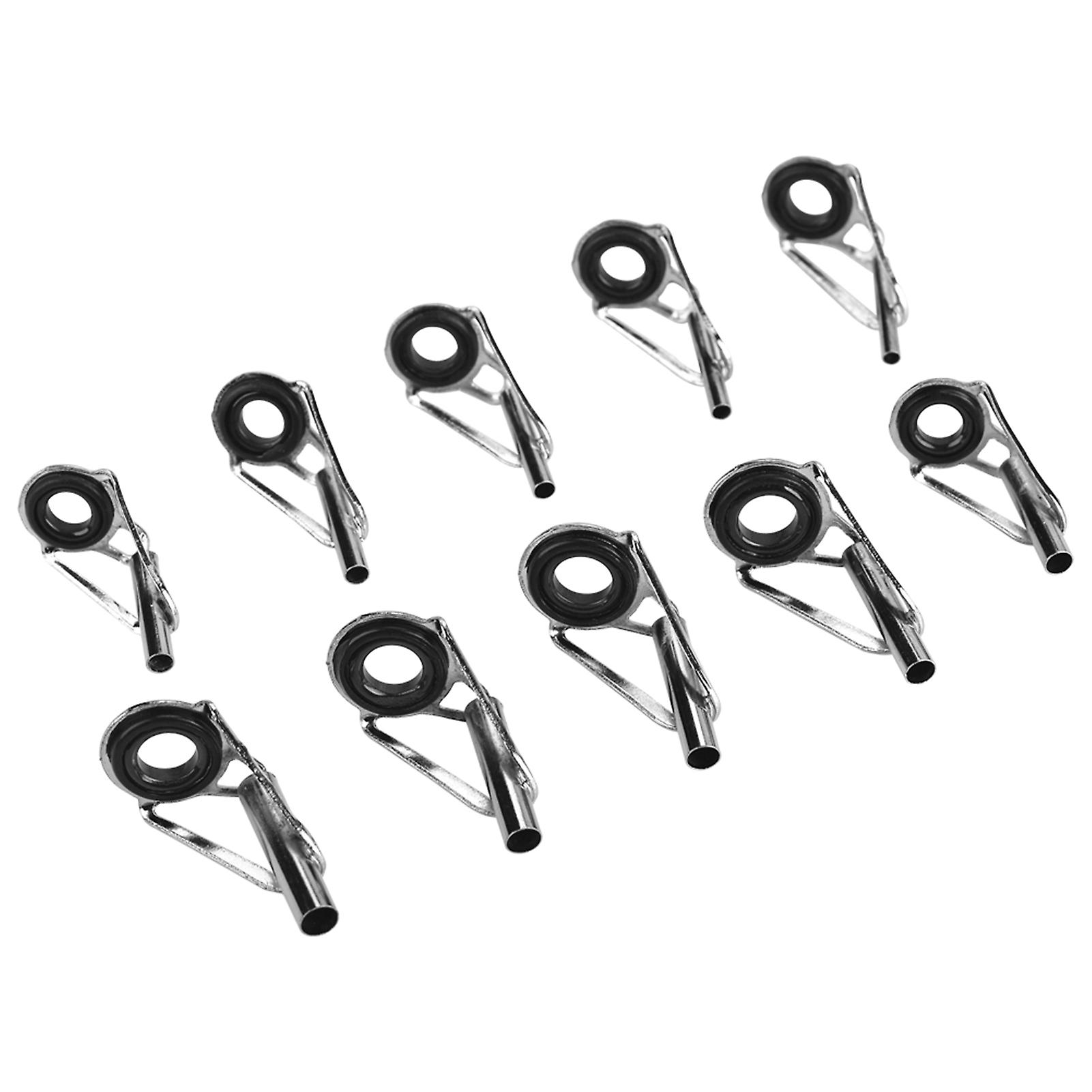 80Pcs Durable Rod Guide Tip Rings Tips Set in 10 Sizes Replacement Accessory