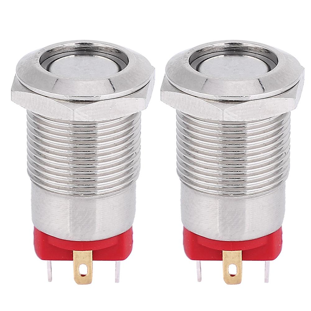 Metal button switch with LED light, having IP66 and IK09 protection ratings