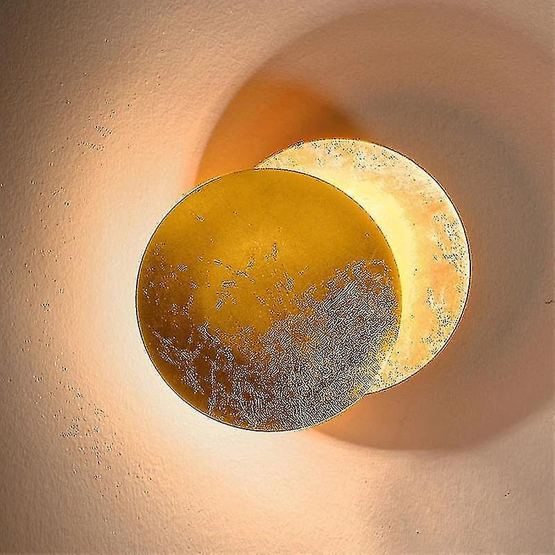 25cm Nordic Moon Lunar Eclipse Wall Lamp Bedside Lamp Creative-eyzi