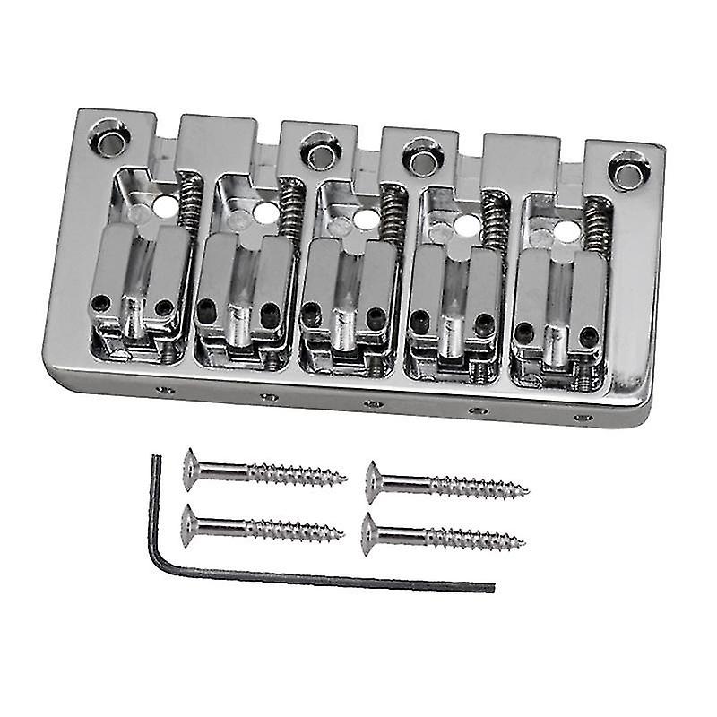 5 String Flip Fine-tuning Guitar Saddle Bridge Pull String Plate For 5 String Electric Bass Guitar