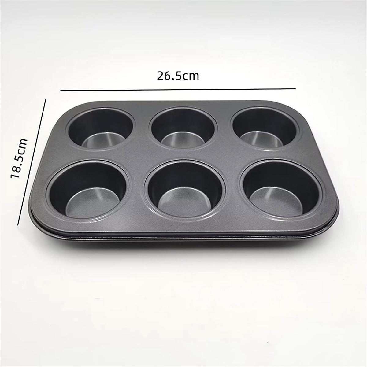 3er-Pack Antihaft-Muffinform Kohlenstoffstahl-Cupcake-Form Muffinform Leicht zu reinigendes Muffinblech Backform 6