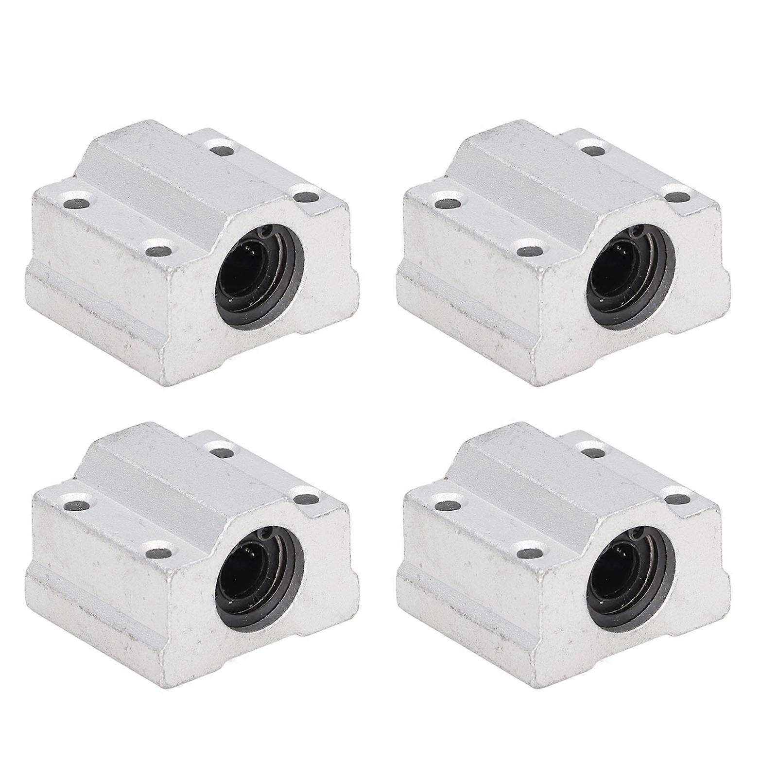 4pcs Scs8uu Linear Ball Bearing Slide Block Aluminum Alloy Cnc Machine Slide Unit 8mm Bore