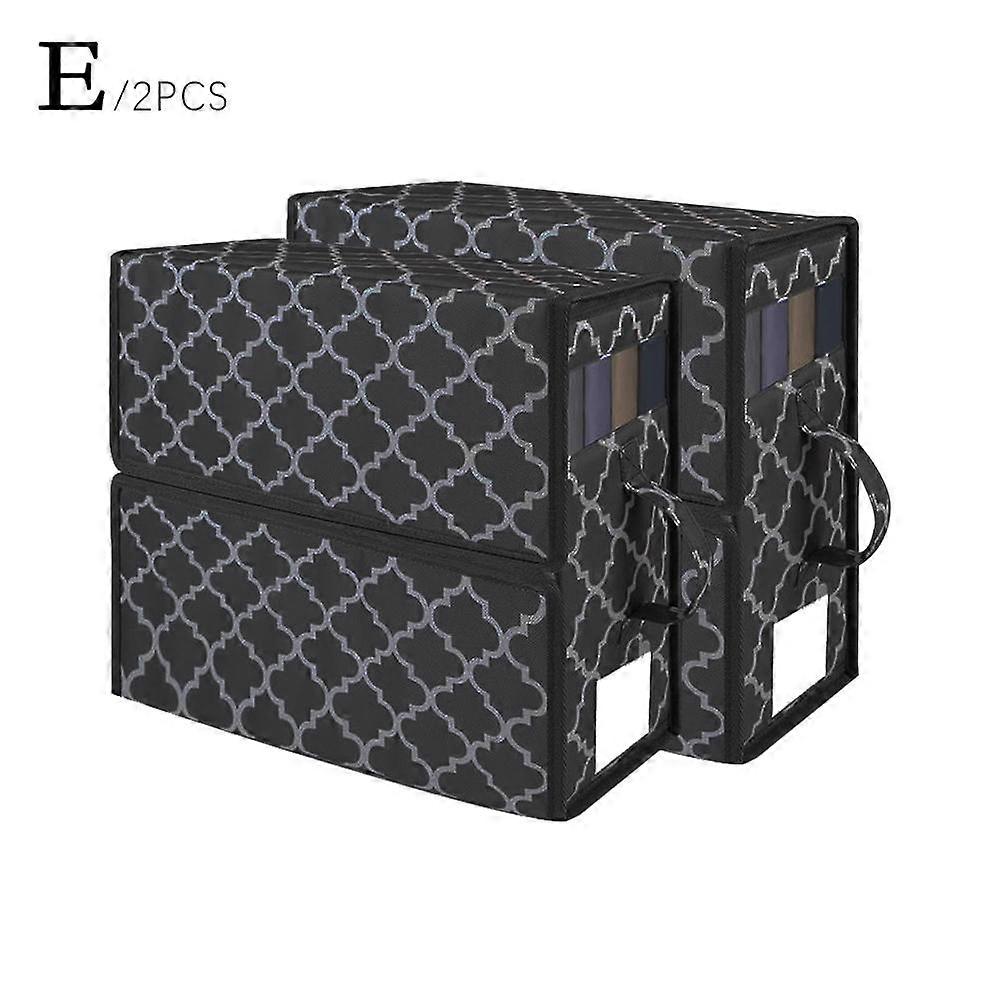 2PCS Bed Sheet Organizer Bed Sheet Storage Box for Pillowcases Blanket Towels
