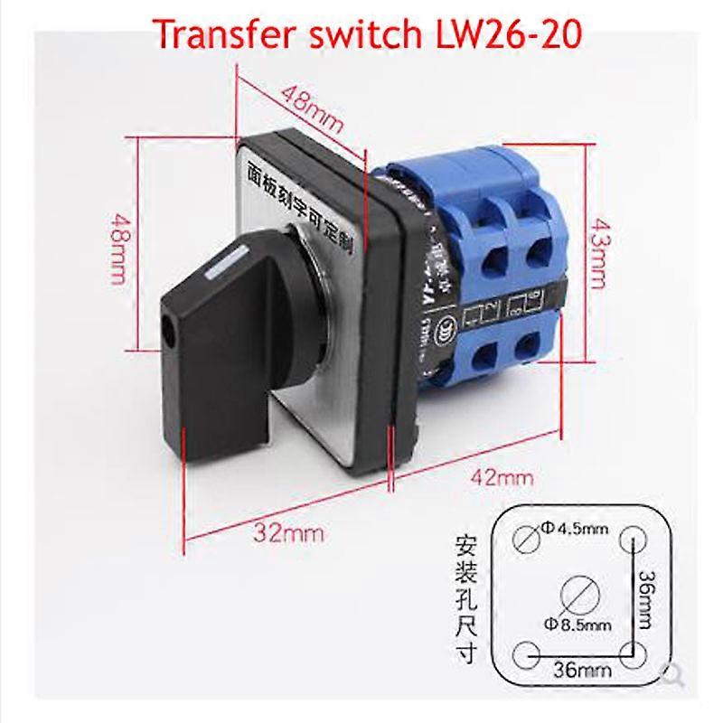 LW26-20 D0401/2 Universal Transfer Switch Two Sets Of Dual Power Supply Switching DC Motor Reverse Forward And Reverse