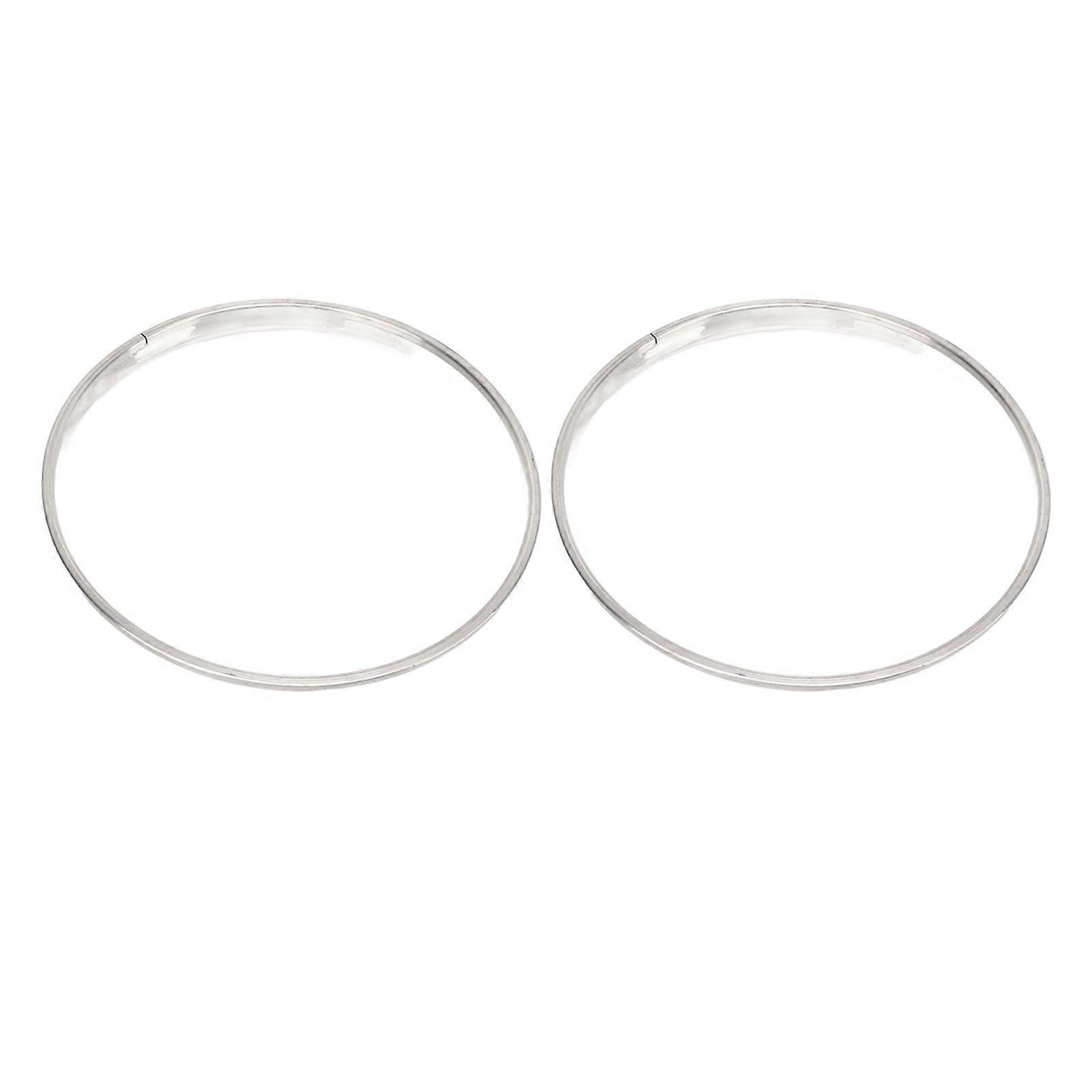2pcs Drumhead 8in Drum Head 2 Layer Polyester Film Instrument Accessory For Replacement Transparent