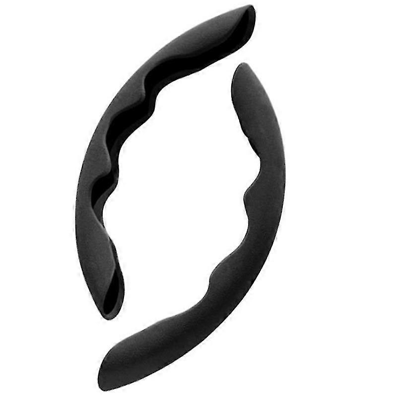 2 st universella rattskydd i mocka för bil, halkfria skydd för etc., svart