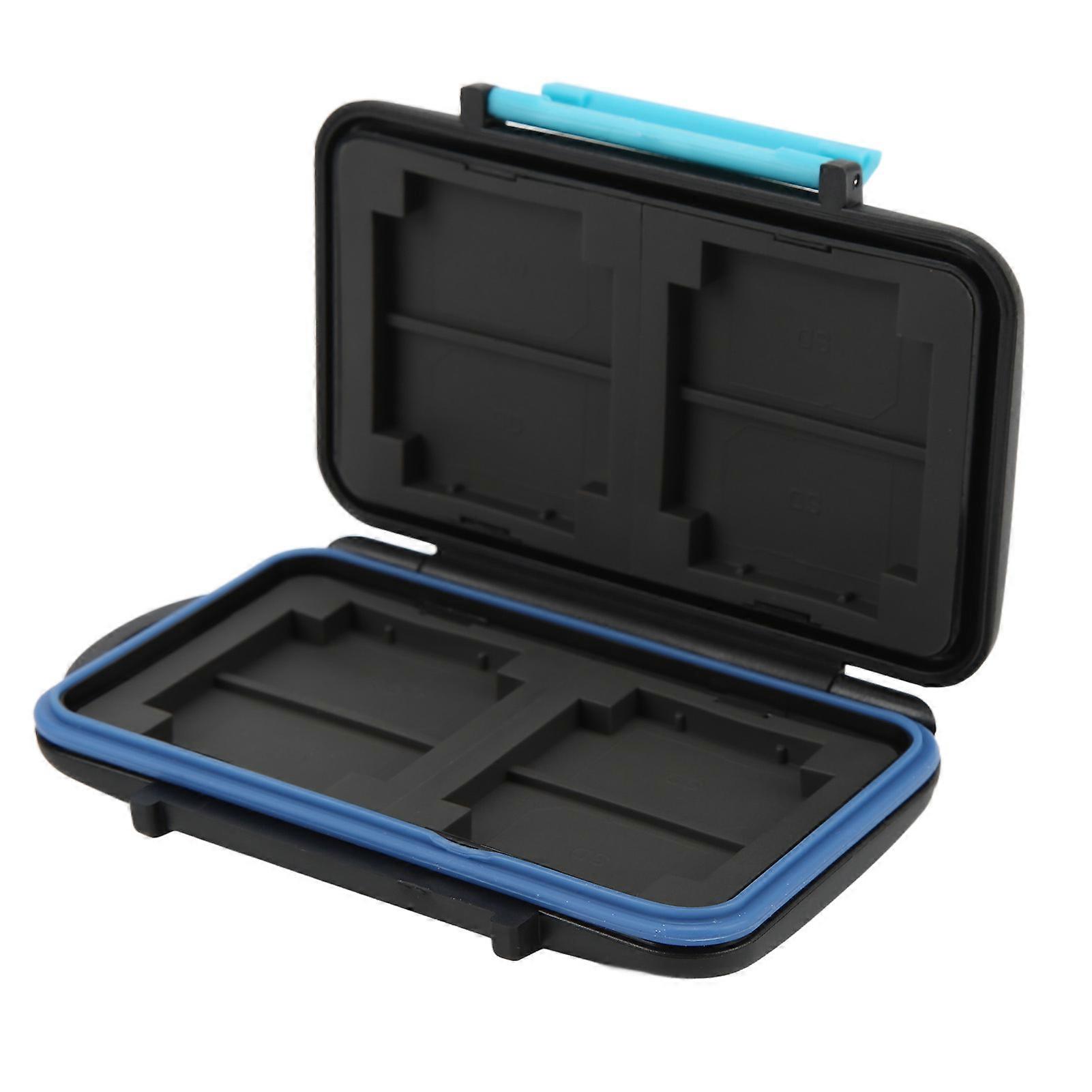 Mc2 Memory Card Case Water Resistant Memory Card Storage Box For 4 Cf Cards And 8 Storage Cards