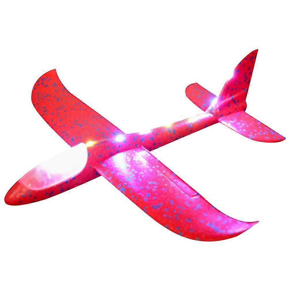 Led Light Up Glider Airplane Model Toy Manual Throwing Foam Glider Plane With Dual Flight Modes Gift For Kids