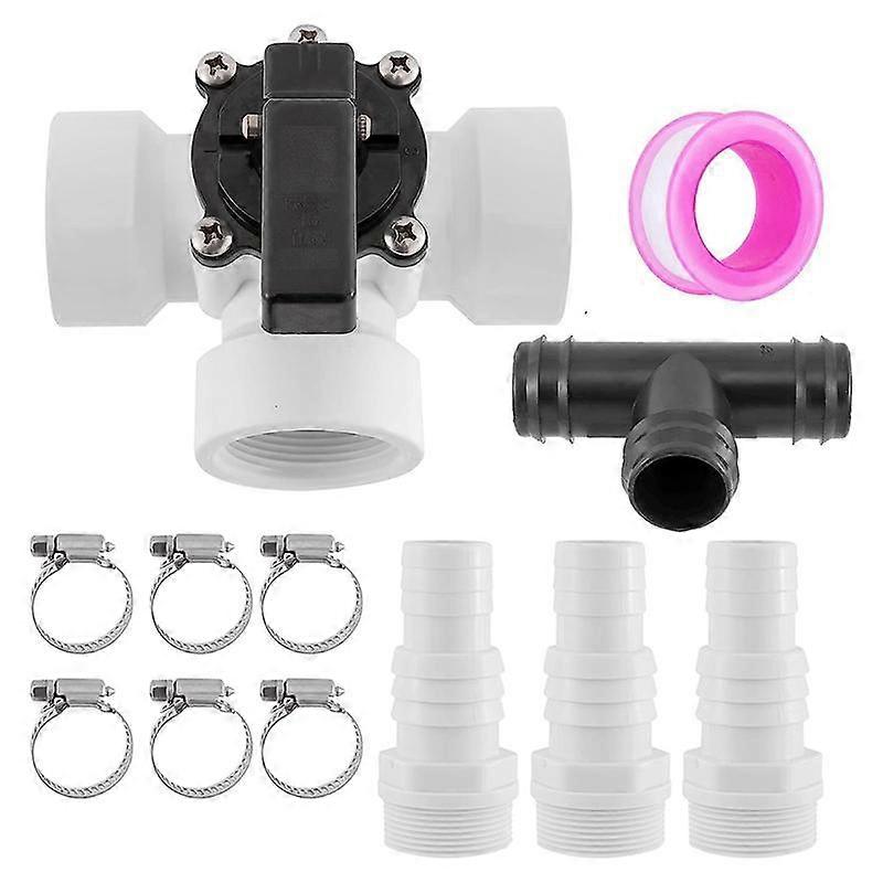 Pool 3-Way Diverter Valve Kit 1.25Inch or 1.5Inch Female Universal Combination Hose Combo Adapter P