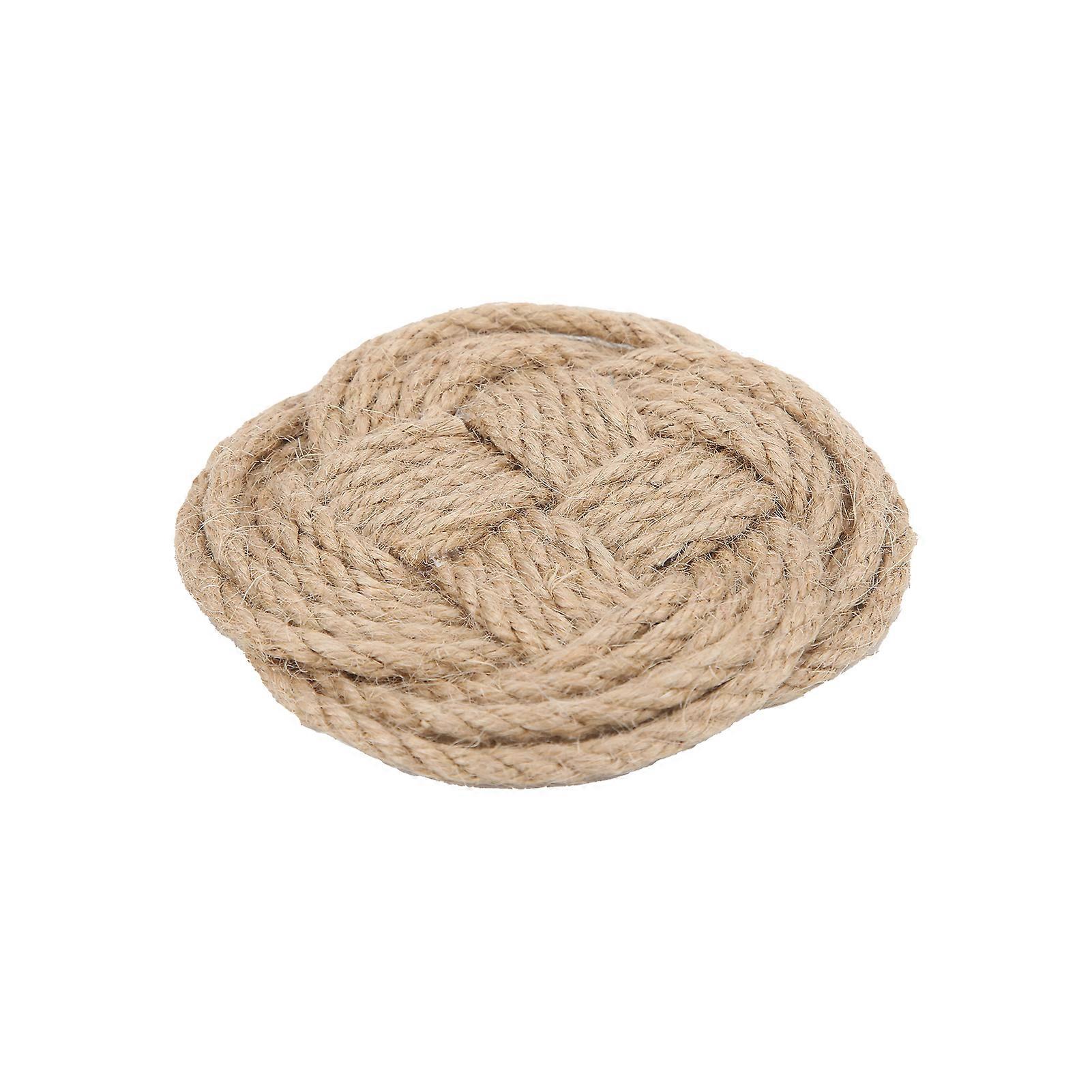 Absorbent Braided Cotton Drink Coasters for Kitchen Table Use Round