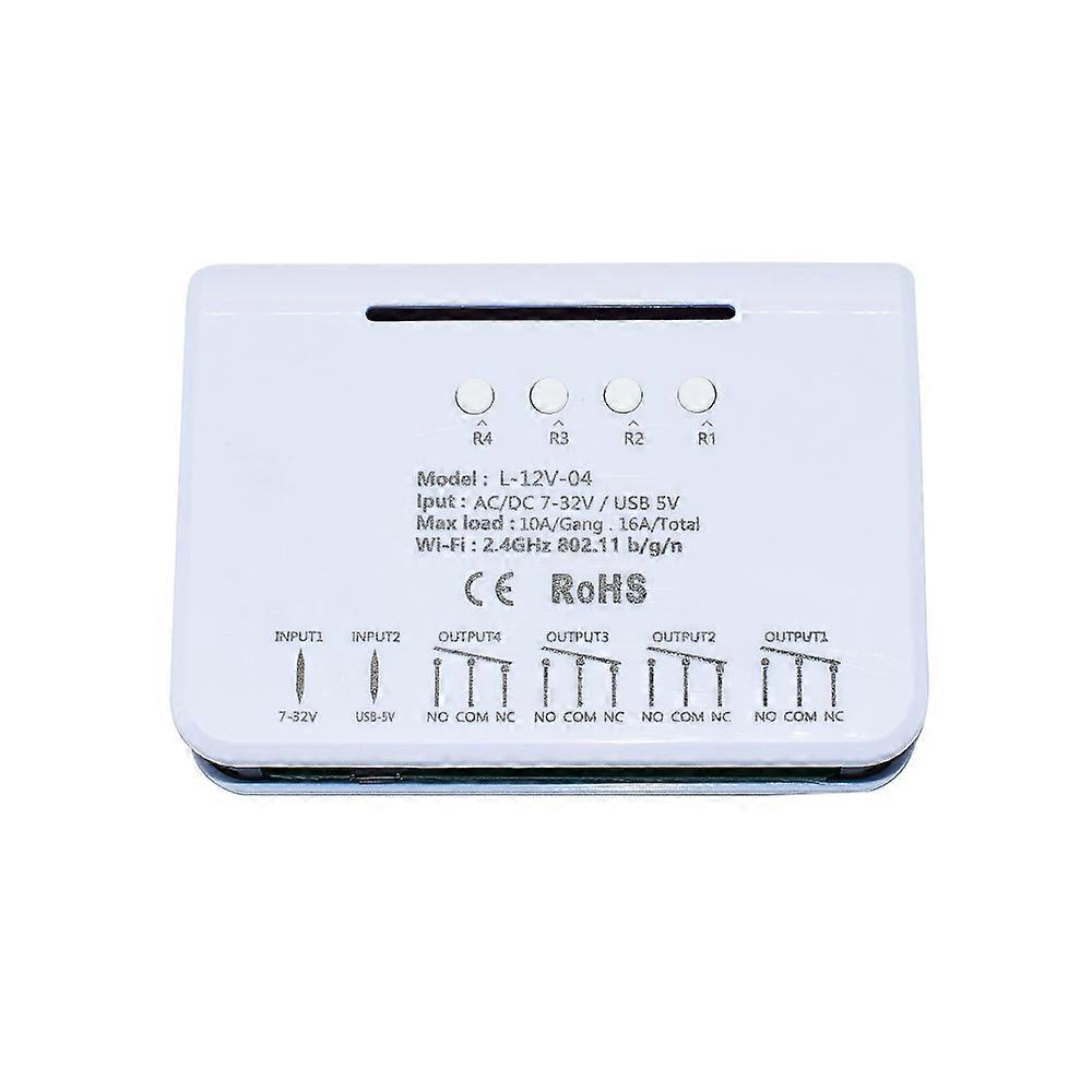 Ewelink 4CH WiFi Smart Switch Module 7-32V 85-250V 16A Relay Suitable for Smart Home And Alexa Google Home