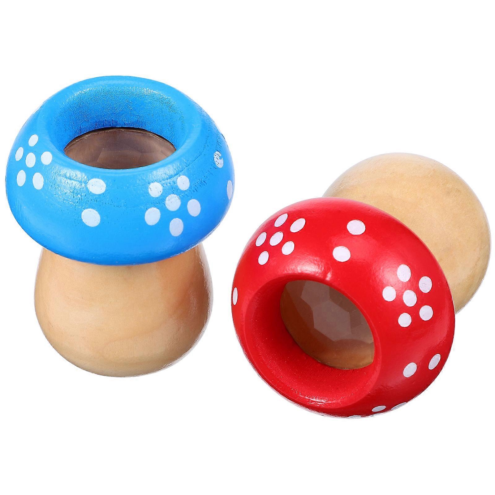 2 Pcs Kaleidoscopes Kids Kaleidoscope Mushroom Shape Funny Toys Children Playthings Party Favors