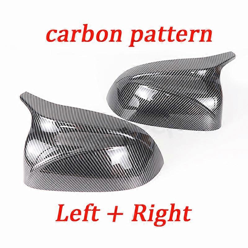 Carbon Fiber Look Black Rearview Side Mirror cover Caps for BMW X3 G01 X4 G02 X5 G05 X7 G07 X6 G06 2018-2023 M style overlay