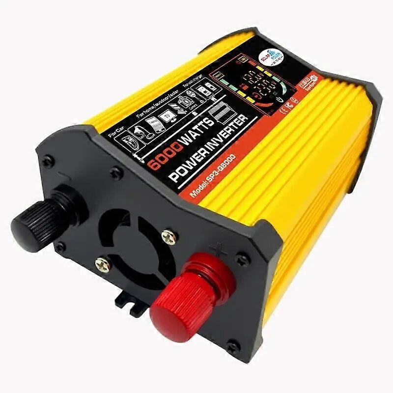 6000W Car Power Inverter Converter Adapter DC12V to AC 110/220V Voltage Transformer Dual USB LED Display Home Appliances New