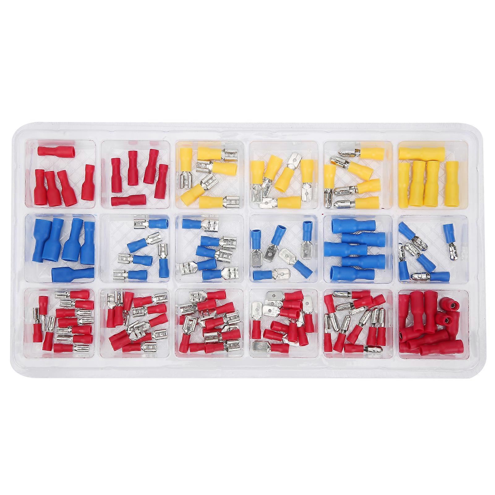 120Pcs Cold Pressed Crimping Terminal Kit Electrical Wire Terminals Connector Accessory YEMAA