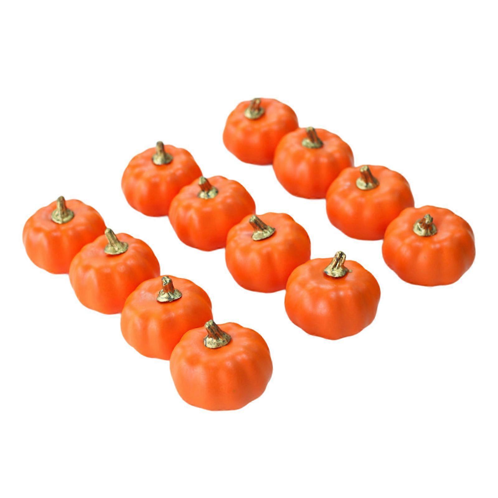 12Pcs Foam Pumpkins Fall Harvest Decorative Pumpkins for Table Shelf Kitchen