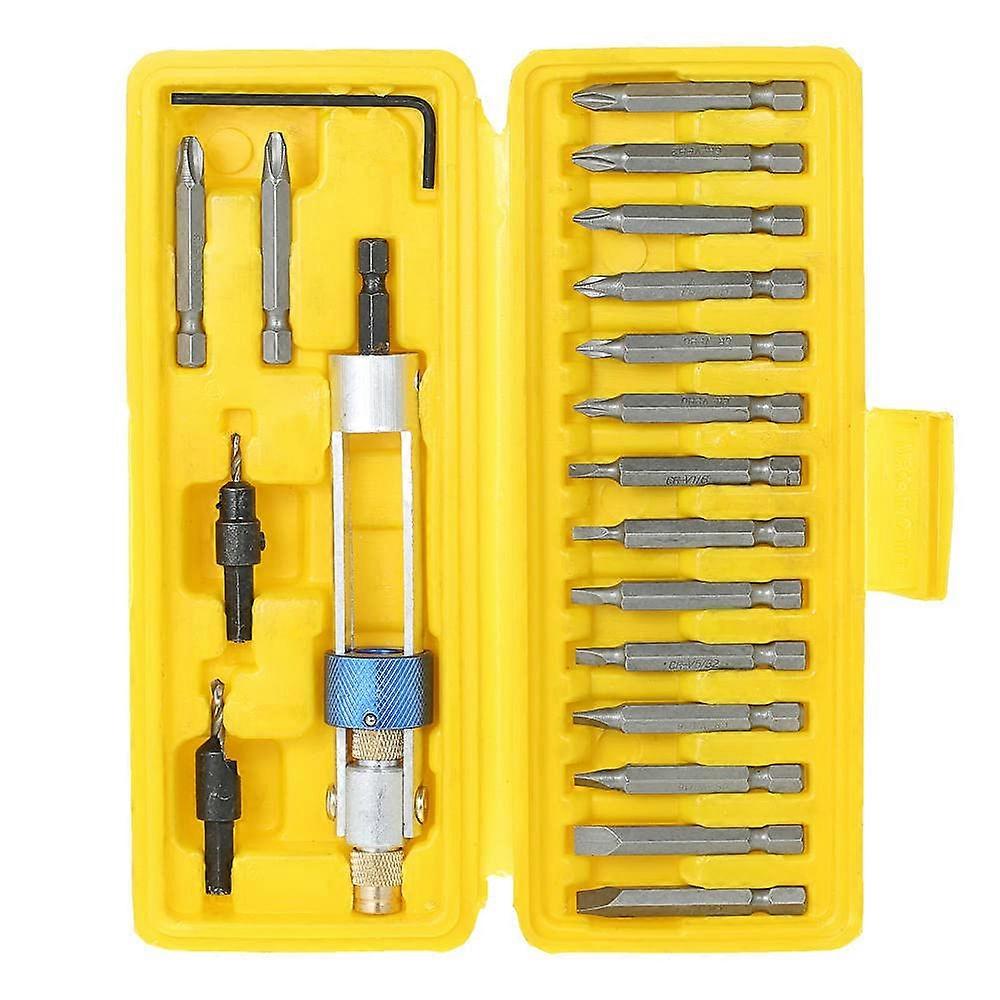 20Pcs Double Drill Screwdriver High Speed Steel Tools Set Screwdriver Drill Bit Screwdriver
