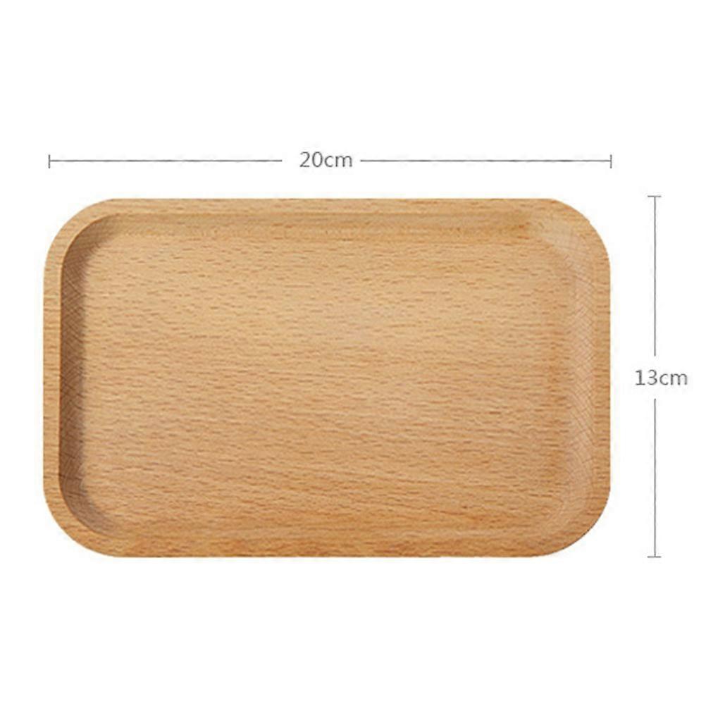 Classic Rectangular Wood Serving Tray 18x13x1.5cm Beech
