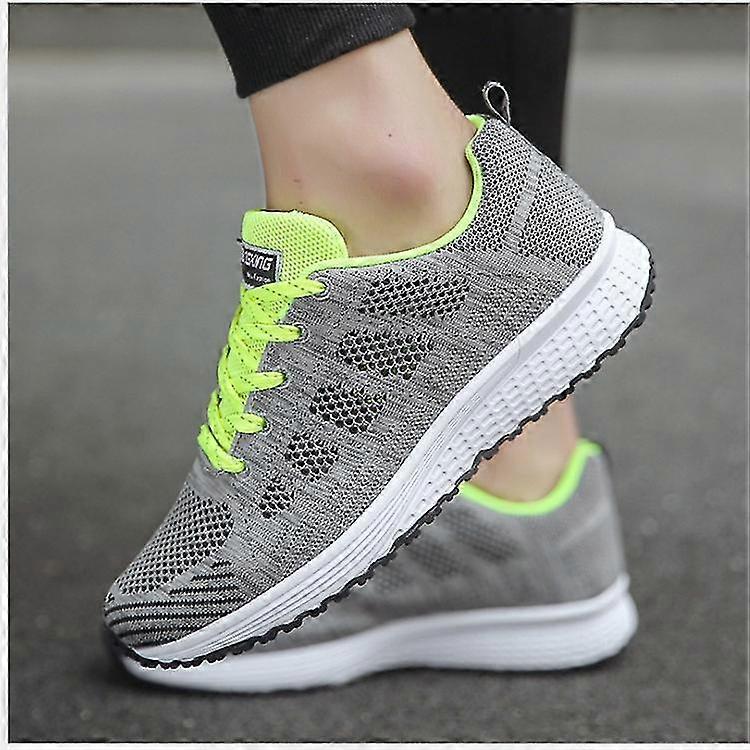 Women's White Casual Shoes Breathable Mesh Flats White Sneakers