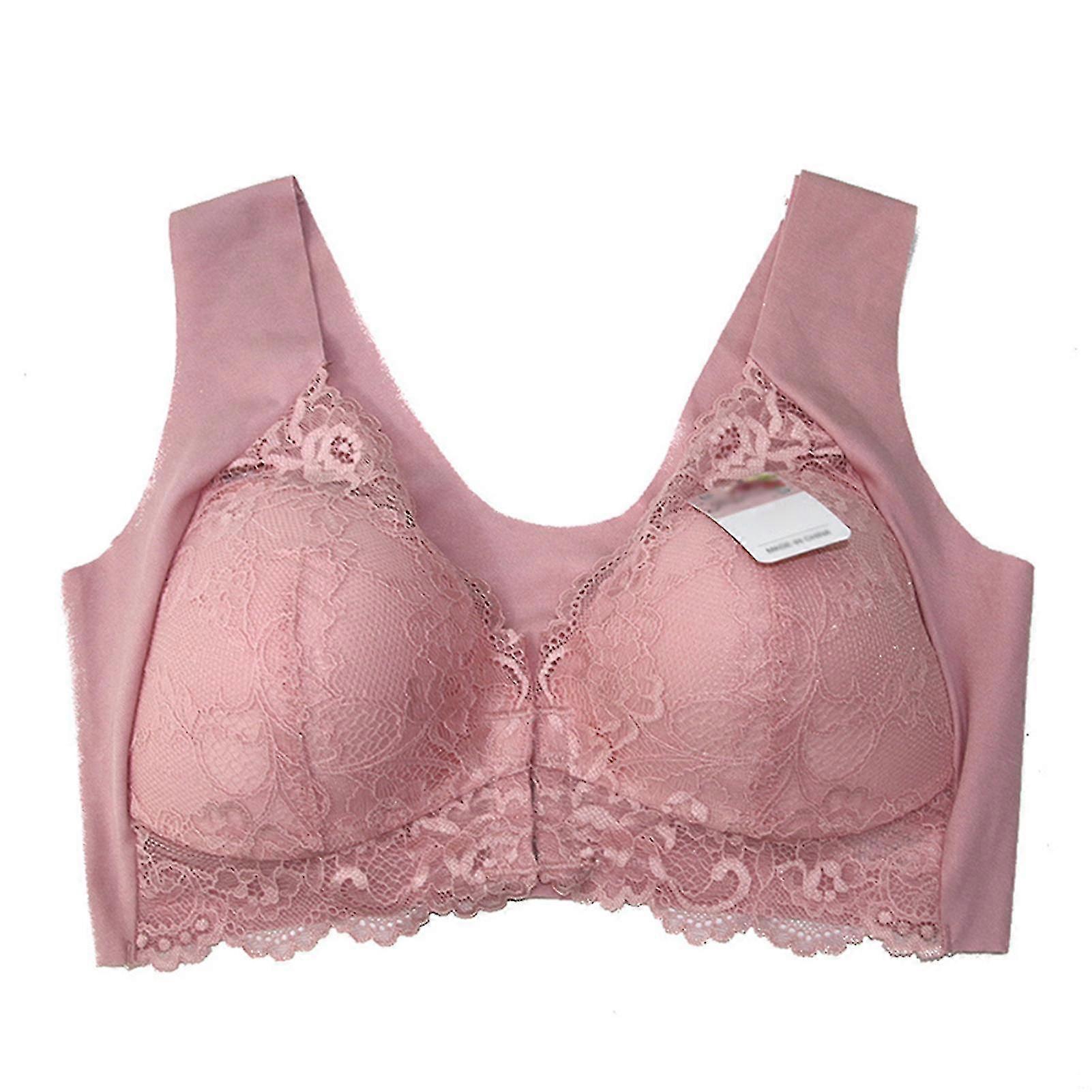Sutiã com fechamento frontal com elevação de renda floral Stretch 5d Shaping Seamless Bra Push Up Full Coverage Underwear For Big Cup da Centure Shop