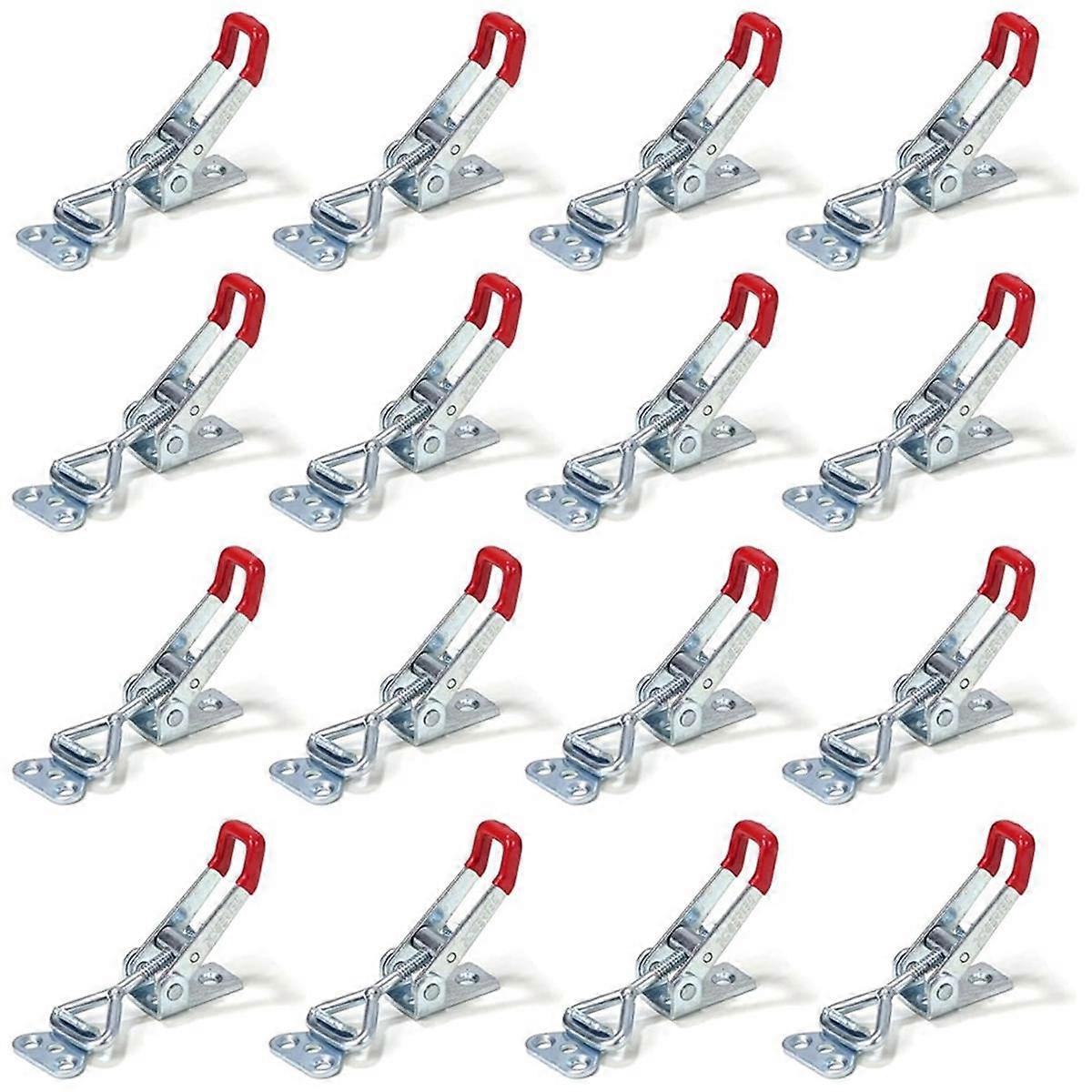 20332-P2 Pull Action Latch Toggle Clamp 4001 - 220 Lb Holding Capacity with Red Vinyl Handle Grip, 16 Pack