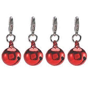 4x Bells Jingle anheng for hund krage lerret ryggsekk
