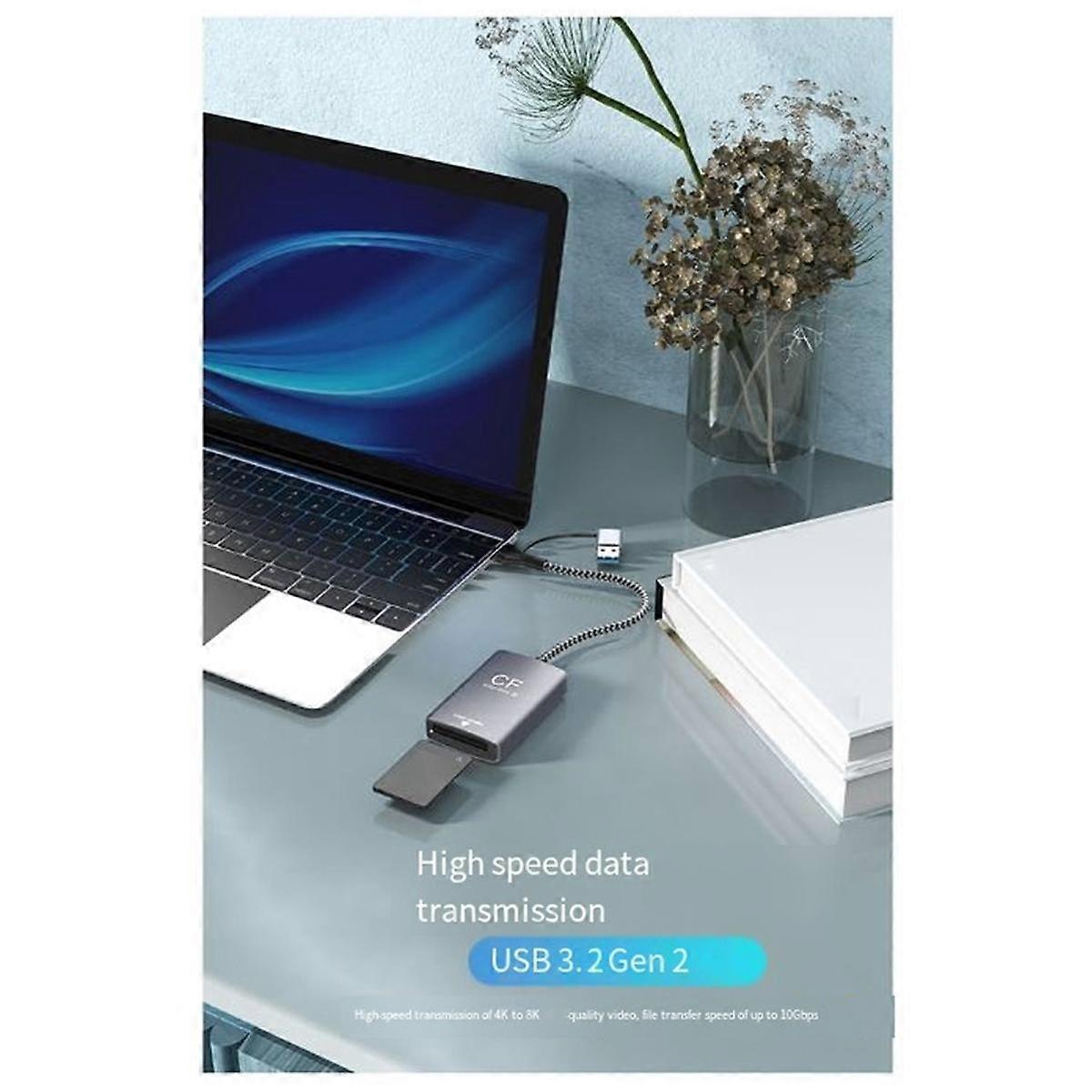 2 in 1 Express Type B SD Card Reader Express Card Reader Type B Adapter USB 3.2 10Gbps Portable Express Reader