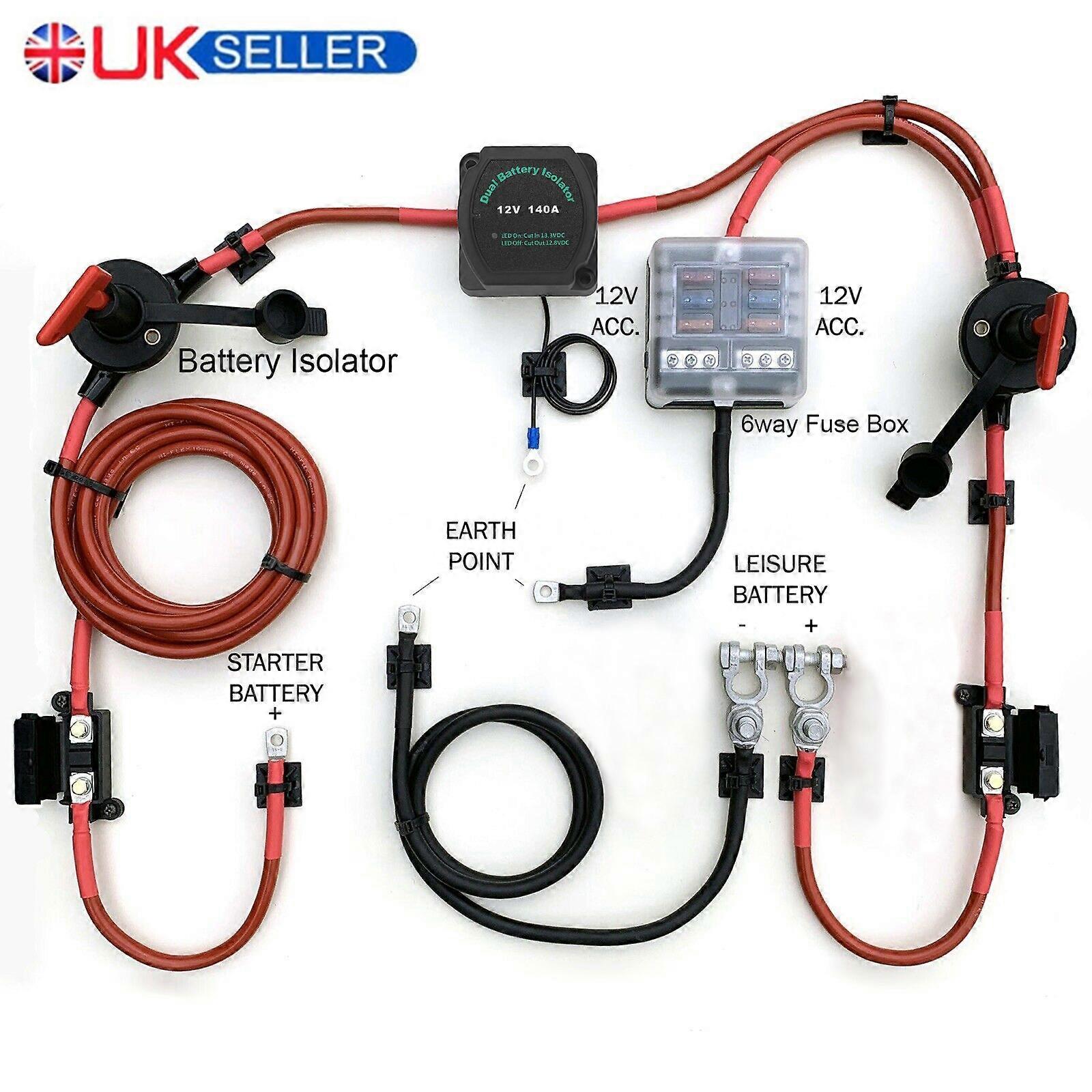 Voltage Sensitive Split Charge Relay Set 12V AMP VSR 110Amp For Camper Car RV Yacht Steamer Smart 2 Battery Bank Isolator Charge