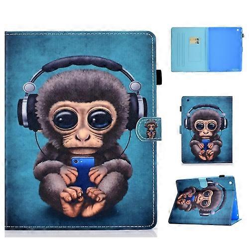 For iPad 2 / 3 / 4 Horizontal TPU Painted Flat Feather Case Anti-skid strip with Sleep Function/Pen Cover/Card Slot/Holder