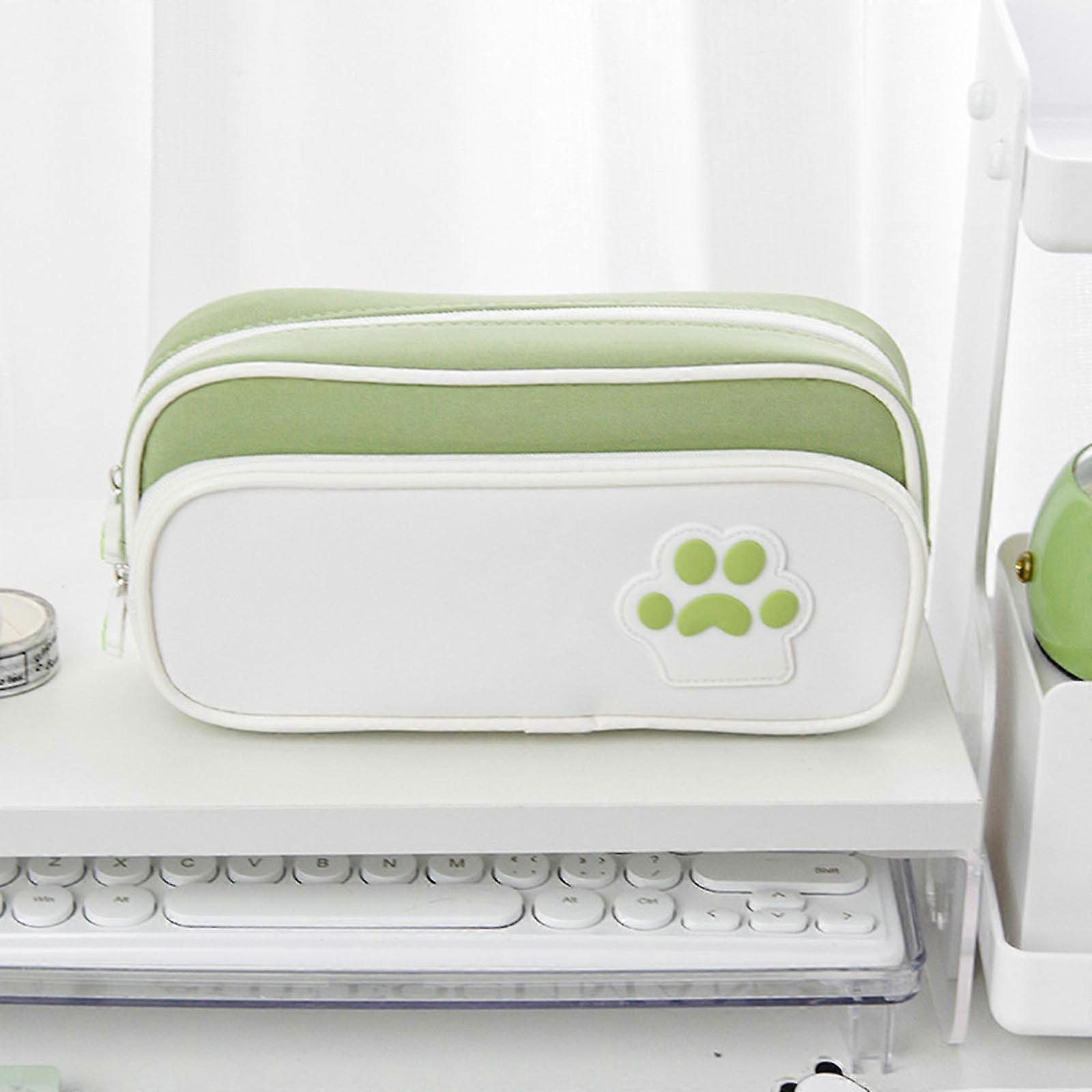 Paw Print Multilayer Pen Bag For Middle And Primary School Large Capacity Stationery Box Design Style Student Pencil Storage Bag Flye244890