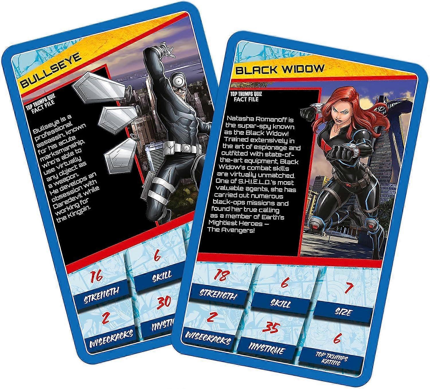 Aamango Marvels Trump Cards – Carte Da Gioco Dei Film E Serie Marvel, Mazzo 63 Carte Con Statistiche E Dati