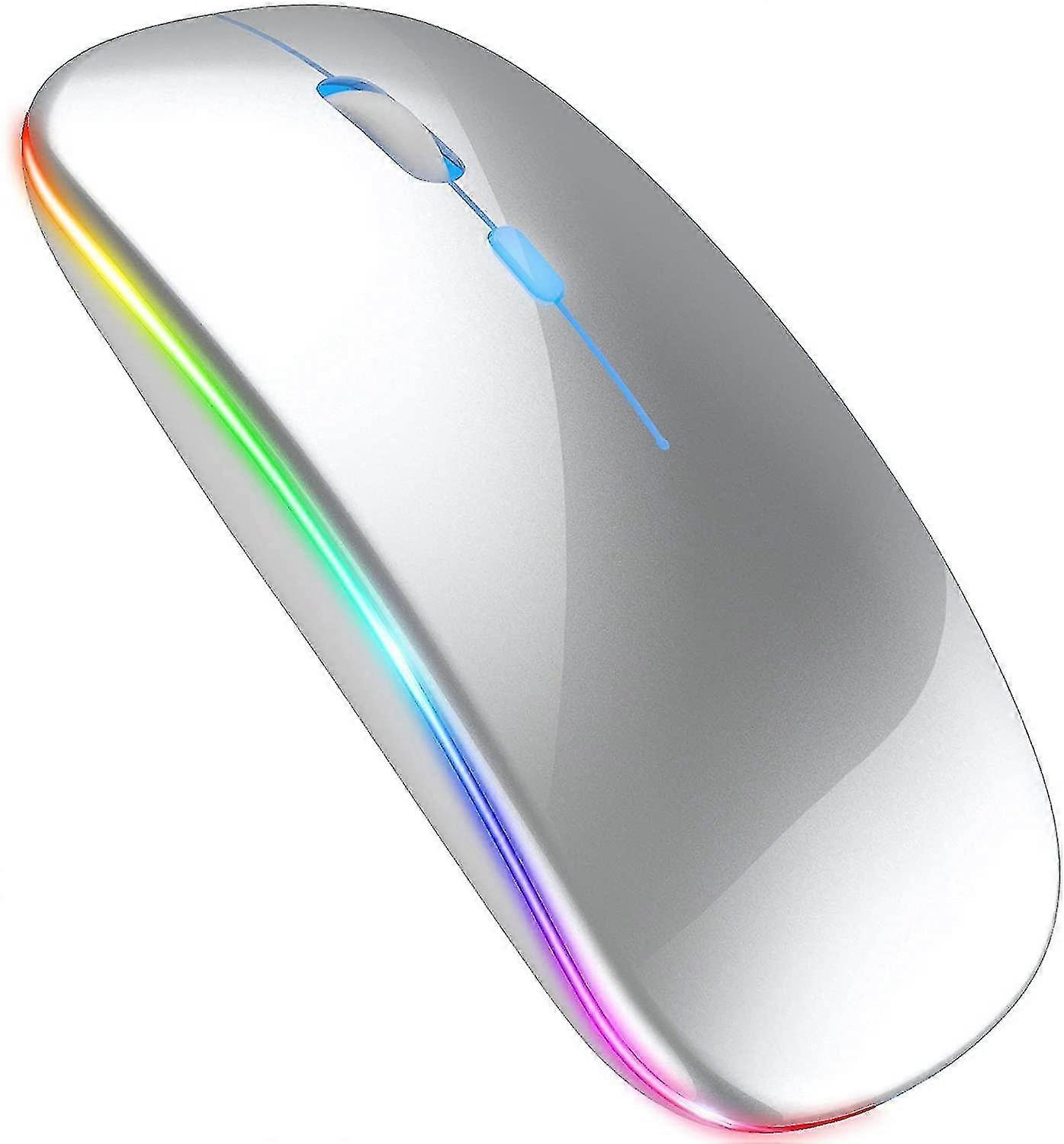 Bluetooth Mouse For Ipad,wireless Mouse For Macbook Air/mac/pc/laptop (silver)
