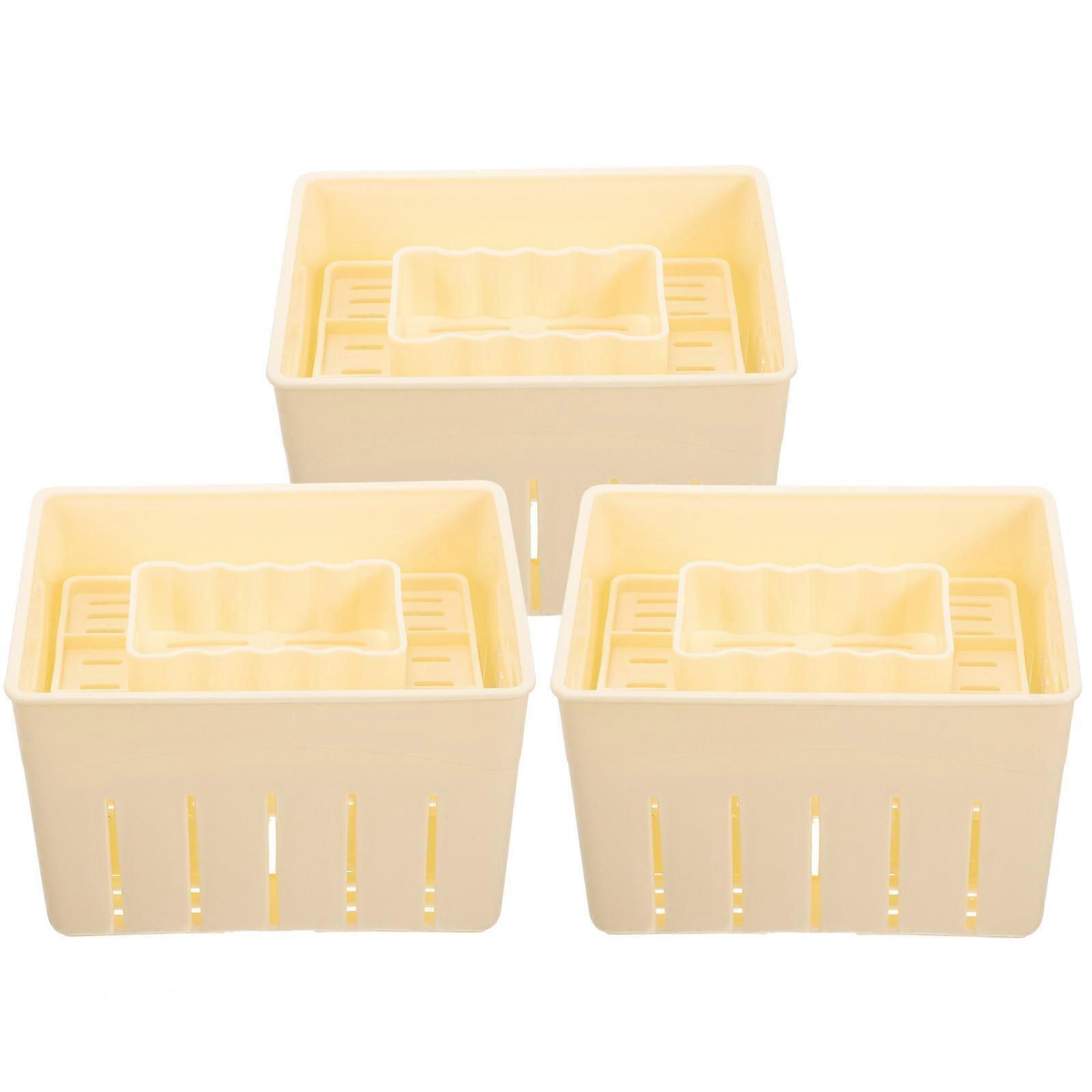 3 Sets Tofu Maker Plastic Tofu Press Mold Tofu Cheese Presser Diy Tofu Making Tool With Lid
