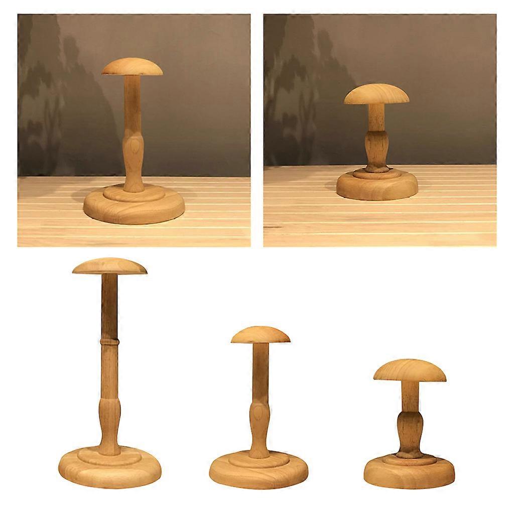 قبعة خشبية رف كاب / حامل شعر مستعار قائمة بذاتها عرض تخزين التصميم موقف 3x