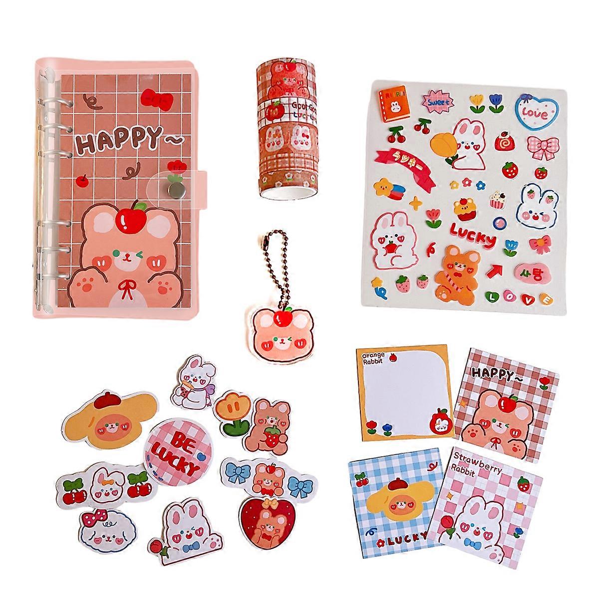 Mini Binder with Cash Envelope - Cute pattern binder wallet, Cash Organizer, Mini 6 ring binder