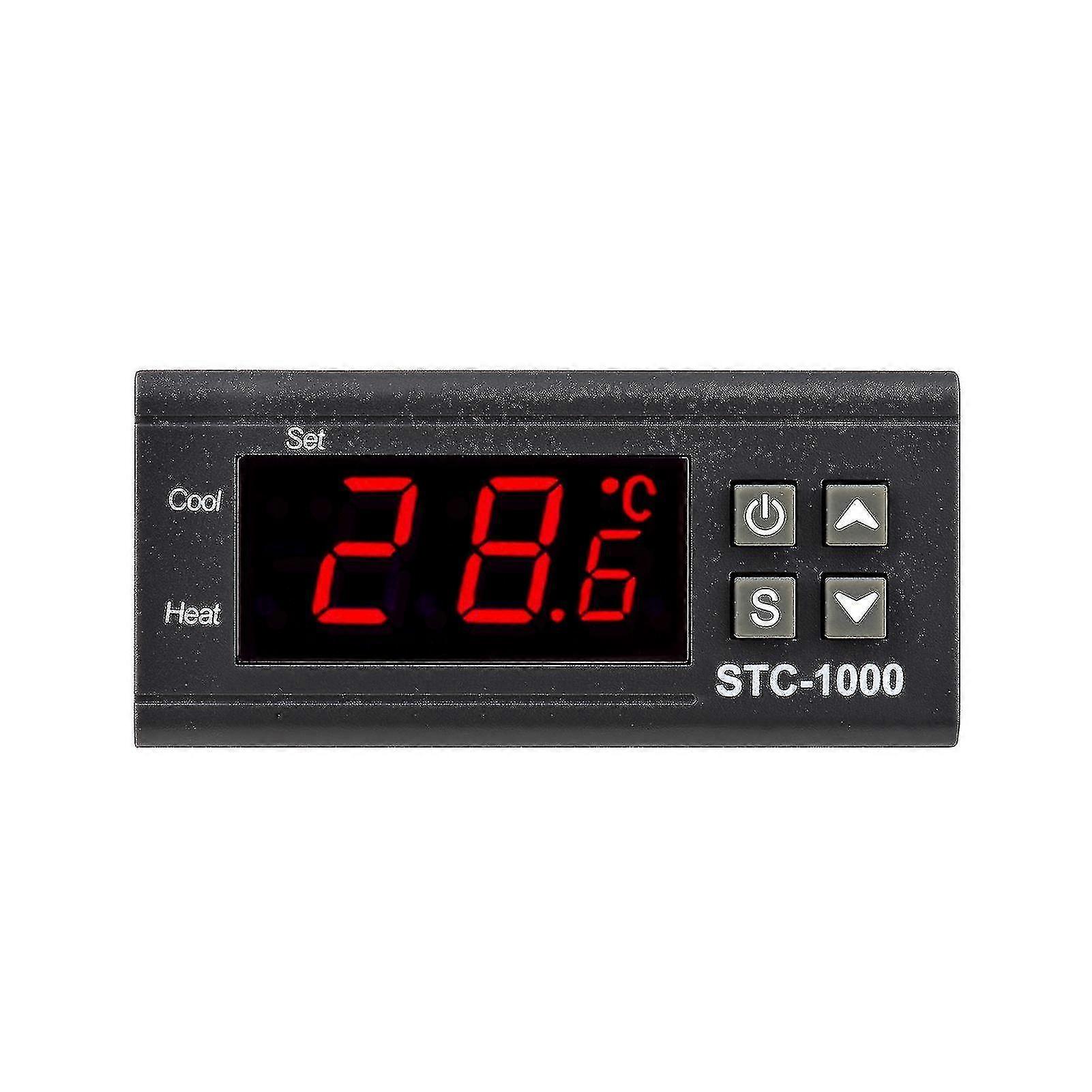 Digital Temperature Controller Stc-1000 Intelligent Temperature Regulator Ac 110~220v Refrigerator Thermostat Support Heating/cooling/temperature Corr