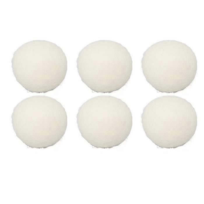 Huuhtelupallo 6 kpl Uudelleenkäytettävät villankuivauspallot iholle, lyhyttavaraneula 2,8 tuumaa