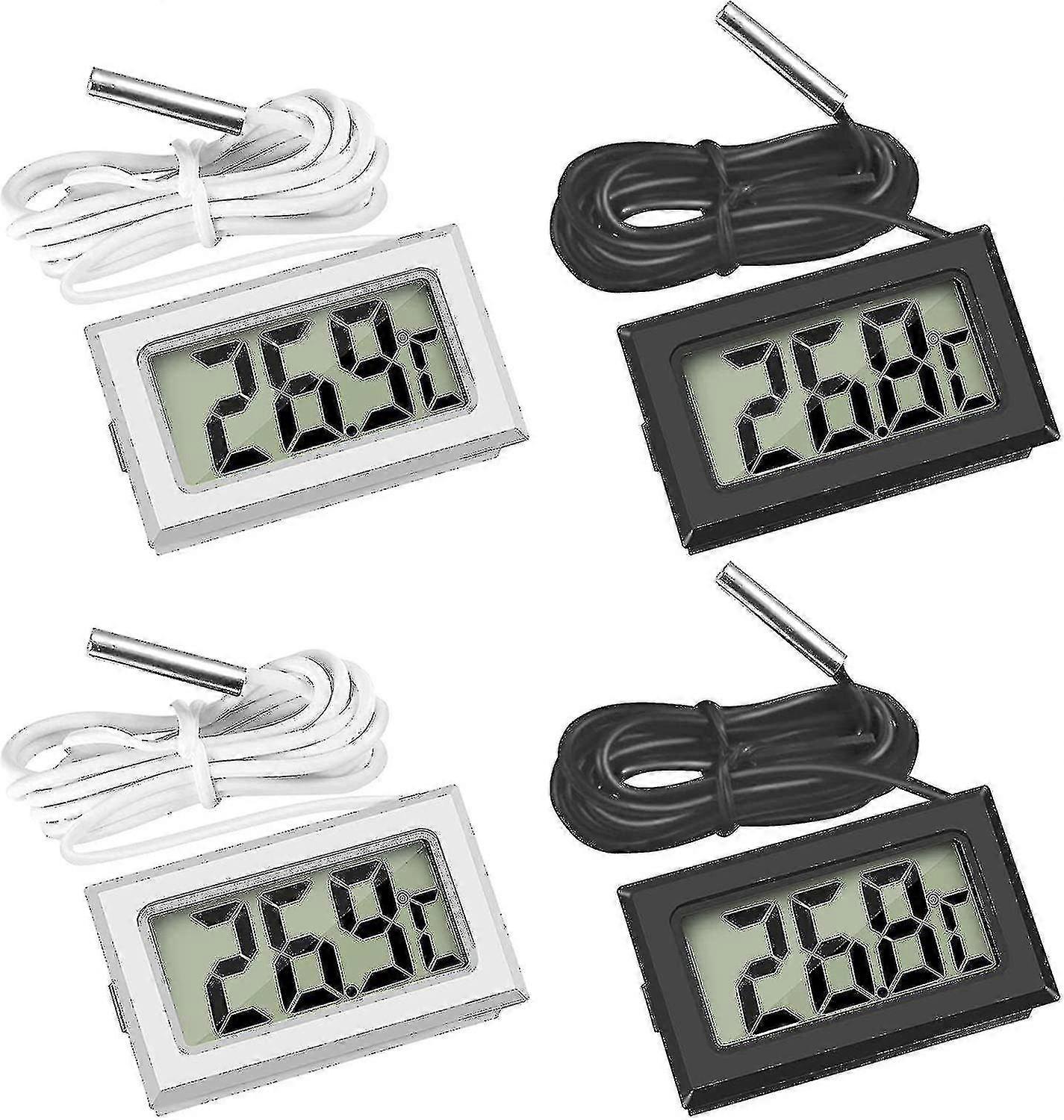 Mini Digital LCD Thermometer Temperatur mit Temperaturfühler Sensor Tester (4pcs) Crjjkoy