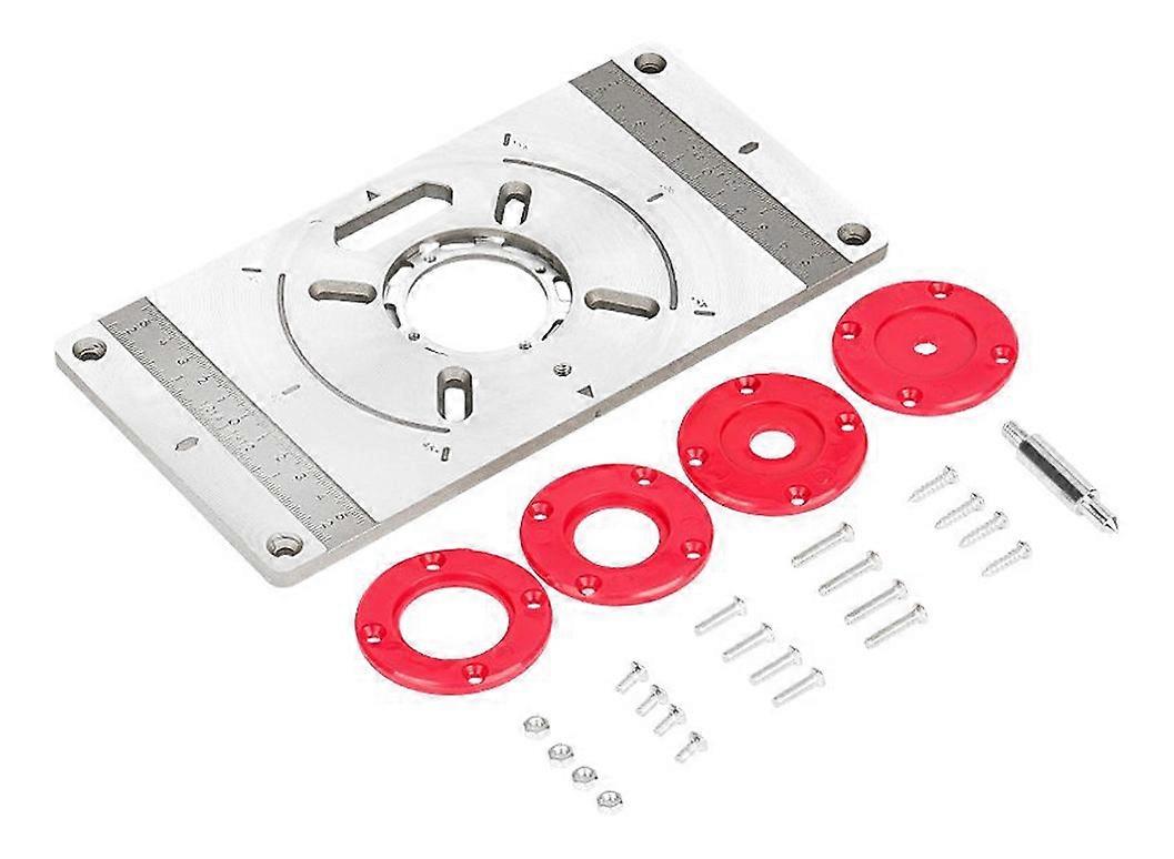 Aluminium Woodworking Multifunctional Folding Board, Woodworking Trimmer Reversing Board Carving Machine Bakelite Milling Guide Table Chamfering Board