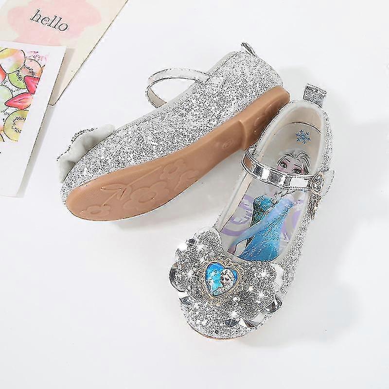 Frozen Girls Princess Shoes Sequin Bow Princess Aisha Women's Shoes Flat Shoes