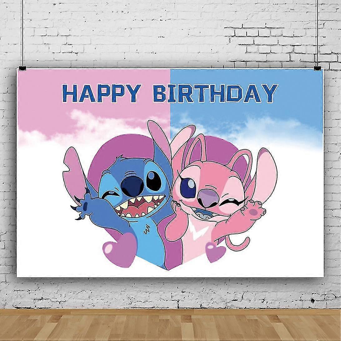 Lilo &amp; Stitch Birthday Party Decor Disposable Tableware Customizable Background Balloons Set Baby Shower Party Supplies