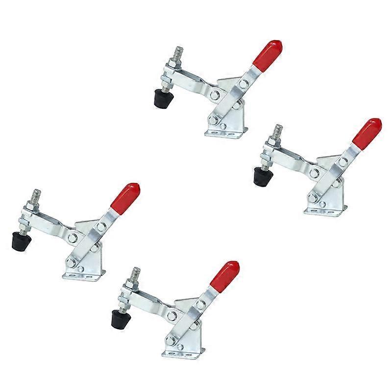 4PCS Vertical Quick-Release Toggle Clamp 102B - 220 Holding Capacity W Rubber Pressure Tip