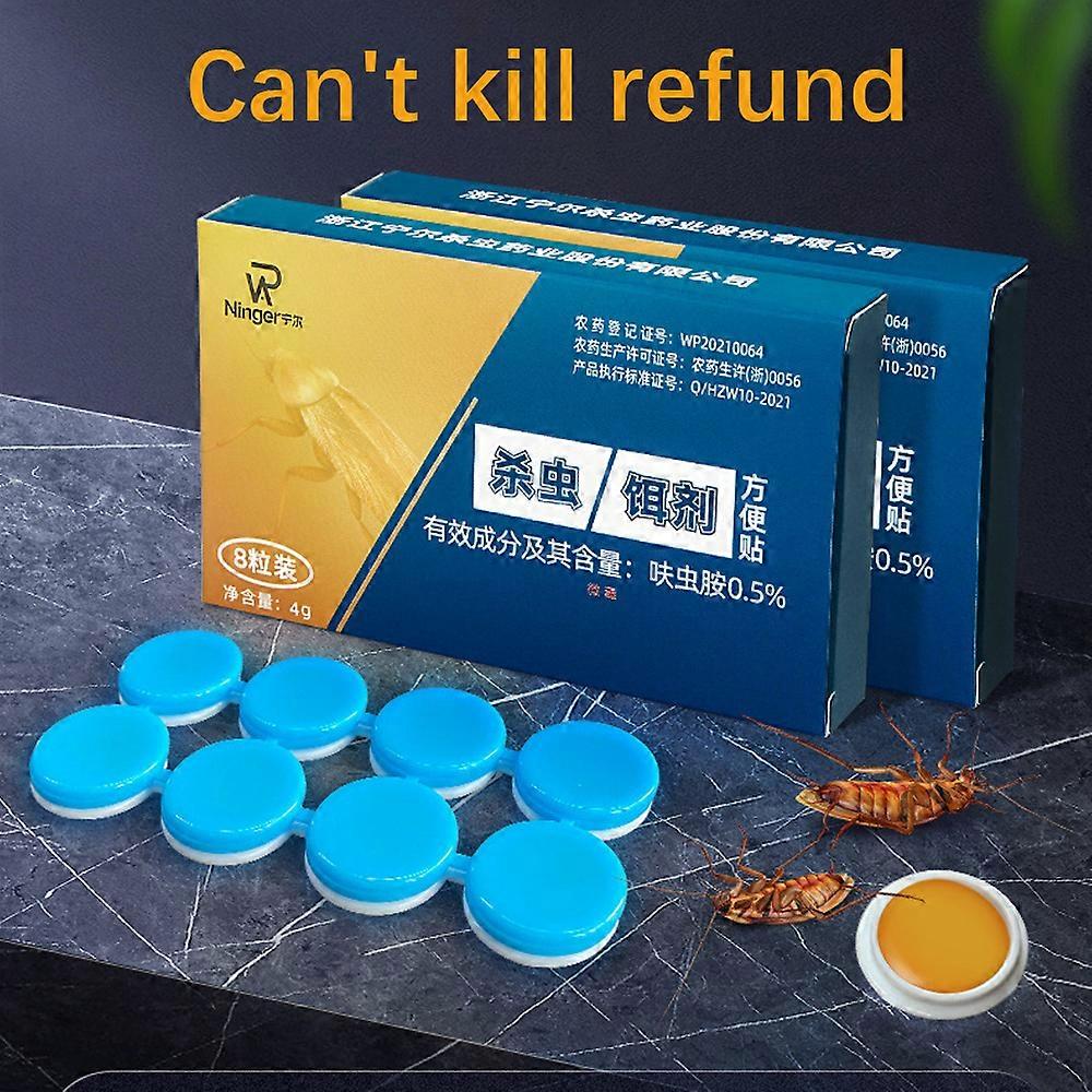 1 مجموعة من 8 طعوم جل لقتل الصراصير ، تقتل الصراصير ، لن تموت الصراصير المصابة بالسم ، وتقتل الصراصير بشكل فعال ، ومقاطع الصراصير ، وكوك