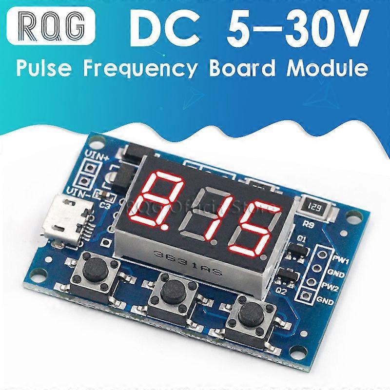 Micro USB DC 2CH Adjustable PWM Signal Generator Duty Cycle Pulse Frequency Module Digital LED Display Tube DC 5V 12V 24V DIY