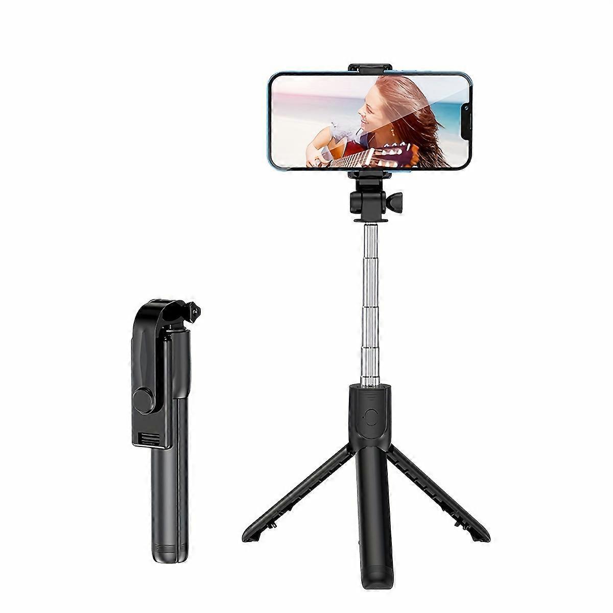 Wireless Tripod for Selfie Stick - 360-Degree Rotating Photography Tool for Vlogging, Live Streaming, and Travel Photography with Smartphones - Portab
