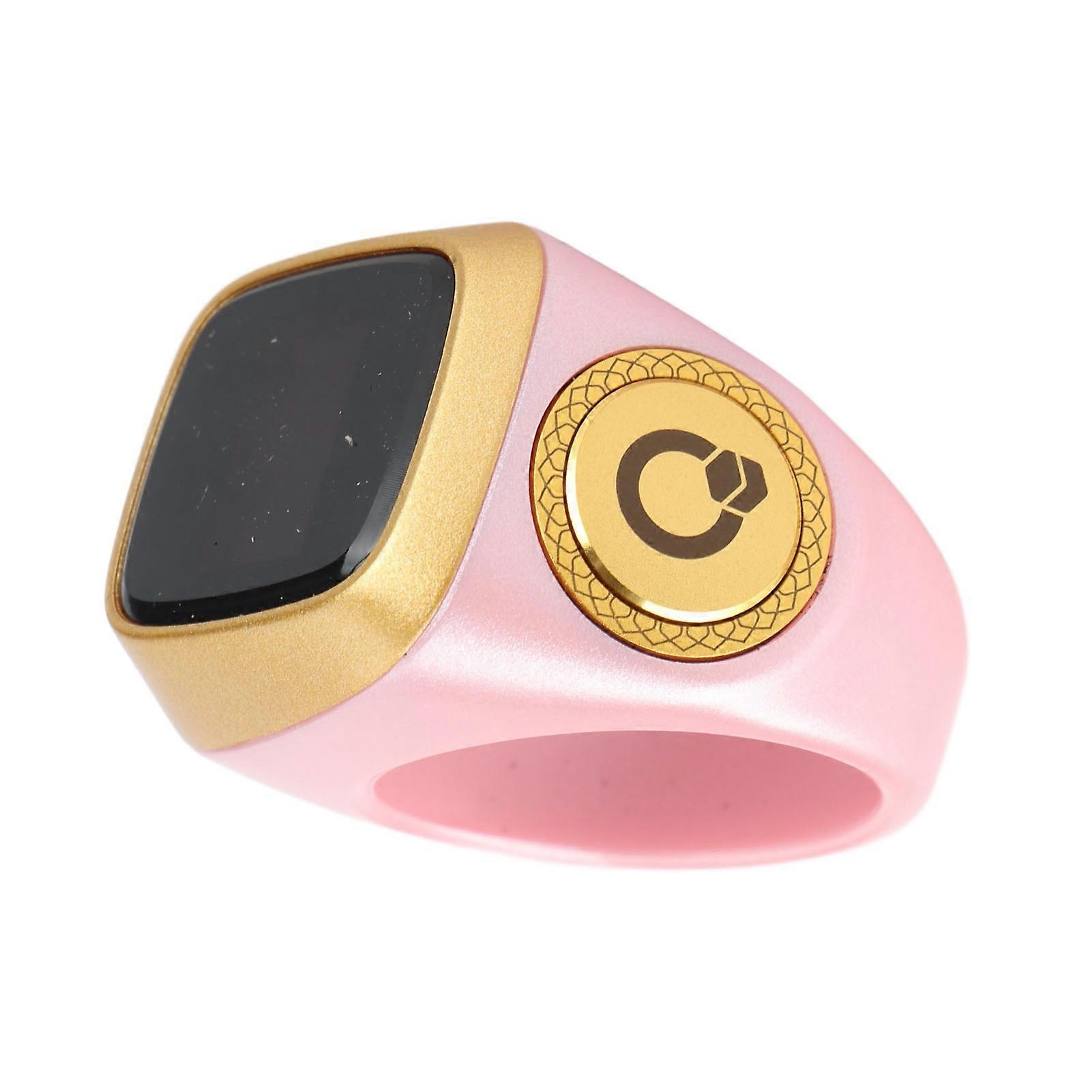 Smart Counter Ring with 0.49in Screen and APP Support, Portable Intelligent Counting Finger Ring Pink